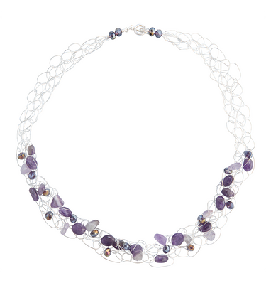 Collar Tejido Amatista